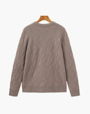 Diamond Knit Crewneck Sweater
