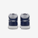 Tênis Air Jordan 1 Mid Wolf Grey Midnight Navy