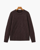 Diamond Knit Crewneck Sweater