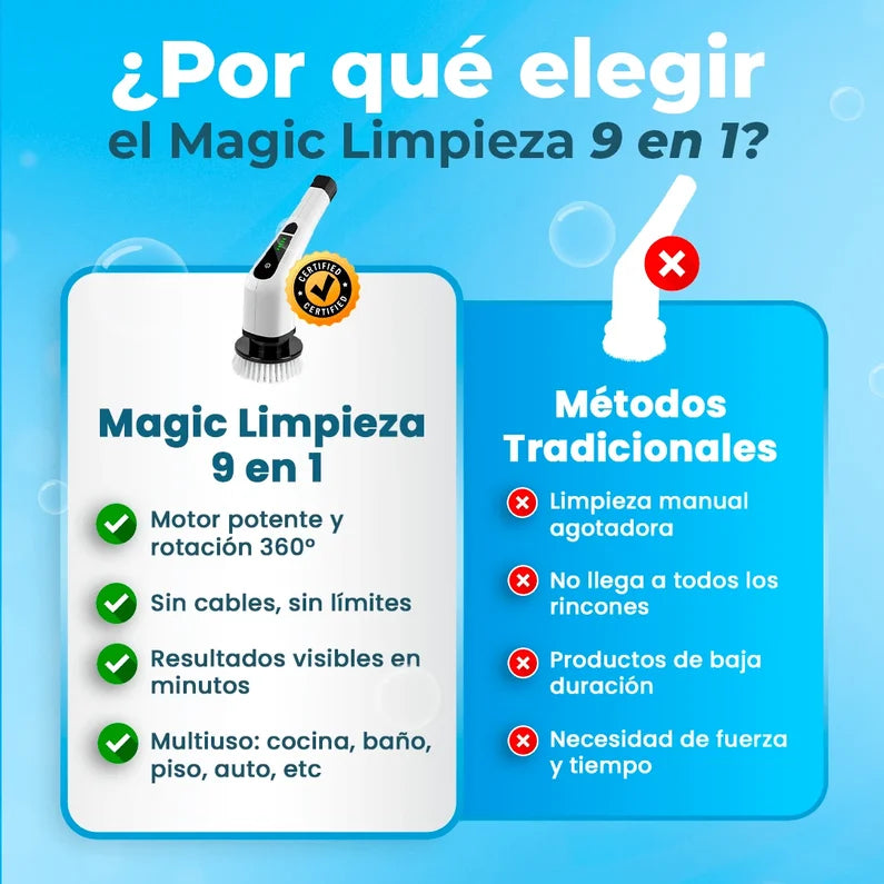Cepillo Magic Clean Pro™ 9 en 1 !