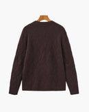 Diamond Knit Crewneck Sweater