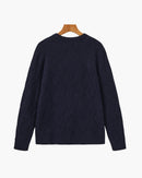 Diamond Knit Crewneck Sweater