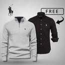 Style & Comfort Premium – Half-Zip Jumper + FREE Classic Shirt