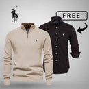 Style & Comfort Premium – Half-Zip Jumper + FREE Classic Shirt