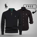 Style & Comfort Premium – Half-Zip Jumper + FREE Classic Shirt