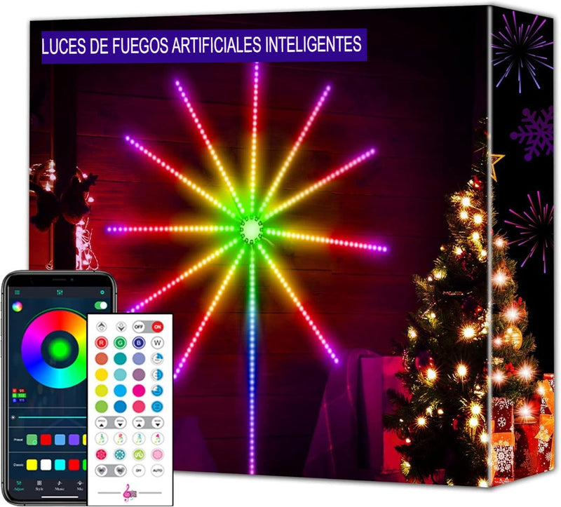 Luces Inteligentes con Sensor de Sonido - Efecto Fuegos Artificiales R - Paga 1 Leva 2