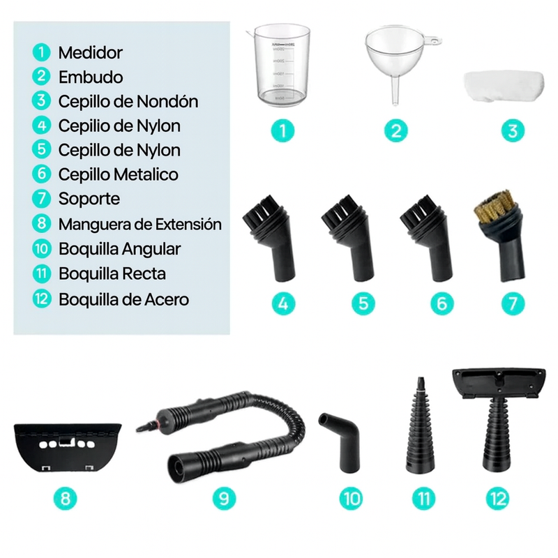Máquina de limpieza a vapor presurizada todo en uno -