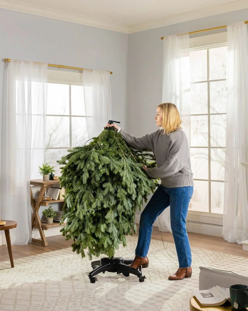 Árbol de Navidad Verde Premium con Ramas Articuladas, Base Metálica con Ruedas y Micro LEDs Integrados