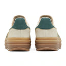 Adidas Gazelle Bold Crema y Verde Universitario (Mujer)