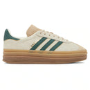Adidas Gazelle Bold Crema y Verde Universitario (Mujer)