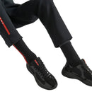 Prada Americas Cup Patent Leather And Technical Fabric Black Sneakers
